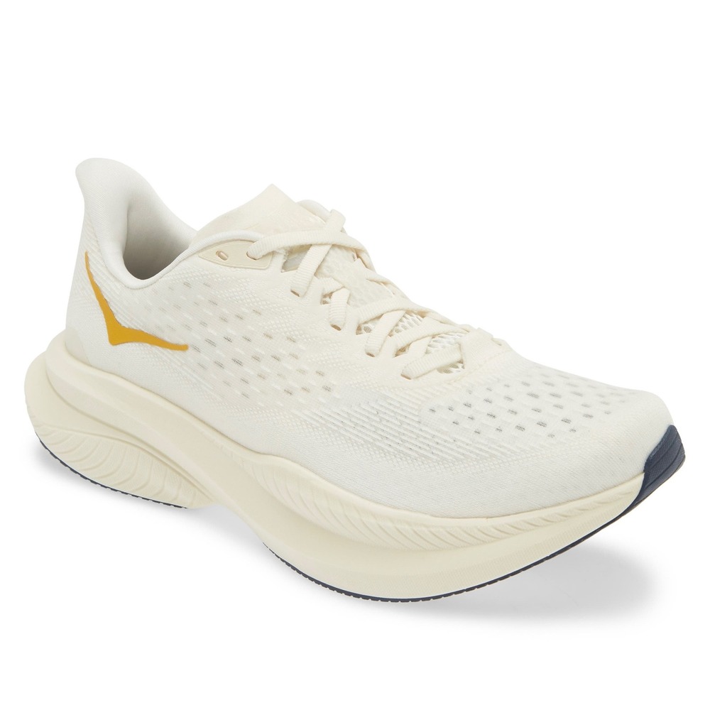 HOKA Mach 6 LA Running Shoe Cream Mens Size 13D Comfort Athleisure Sporty Travel